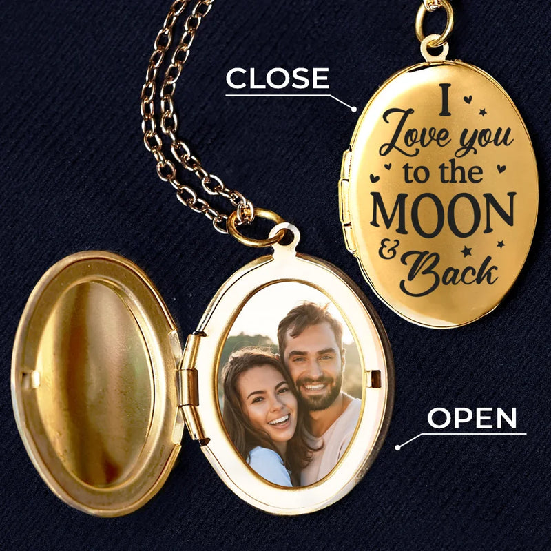 Custom Photo I Will Always Be Here For You - Couple Personalized Custom Locket Necklace - Gift For Husband Wife, Anniversary