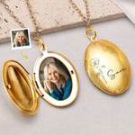 Custom Photo Floral Gifts for Women - Personalized Locket Necklace