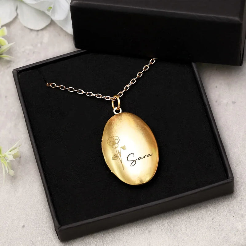 Custom Photo A Friendship That Will Never Fade - Bestie Personalized Custom Locket Necklace - Gift For Best Friends, BFF, Sisters