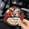 Custom Photo Though You Are Gone, Your Spirit Lives On - Memorial Personalized Custom Car Visor Clip - Sympathy Gift For Family Members