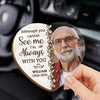 Custom Photo Deep In Our Hearts, You'll Always Stay - Memorial Personalized Custom Car Visor Clip - Sympathy Gift For Family Members