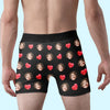 Custom Photo I Love Every Inch Of You - Couple Personalized Custom Boxer Briefs, Men's Boxers - Gift For Husband Wife, Anniversary