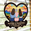 You Make My Heart Smile - Family Personalized Window Hanging Suncatcher - Gift For Mom, Daughter
