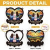 You Make My Heart Smile - Family Personalized Window Hanging Suncatcher - Gift For Mom, Daughter