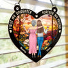 Happiness Is Mother And Daughter Time - Family Personalized Window Hanging Suncatcher - Gift For Mom, Daughter