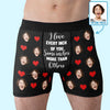 Custom Photo I Love You For Your Personality - Couple Personalized Custom Boxer Briefs, Men's Boxers - Gift For Husband Wife, Anniversary