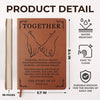 Holding Hands, We Hold The Future - Couple Personalized Custom Leather Journal - Gift For Husband Wife, Anniversary