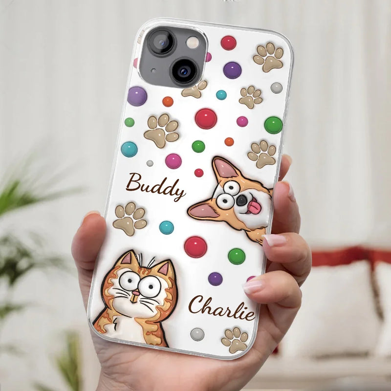 The Best Therapist Has Fur And Four Legs - Dog & Cat Personalized Custom 3D Inflated Effect Printed Clear Phone Case - Gift For Pet Owners, Pet Lovers