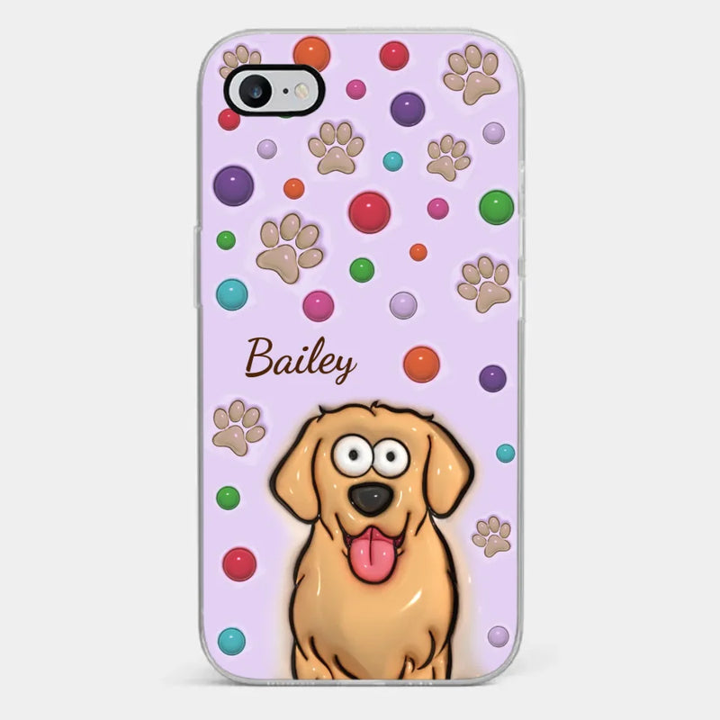 The Best Therapist Has Fur And Four Legs - Dog & Cat Personalized Custom 3D Inflated Effect Printed Clear Phone Case - Gift For Pet Owners, Pet Lovers