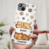 Pets Leave Paw Prints On Our Hearts - Dog & Cat Personalized Custom 3D Inflated Effect Printed Clear Phone Case - Gift For Pet Owners, Pet Lovers