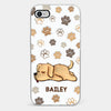 Pets Leave Paw Prints On Our Hearts - Dog & Cat Personalized Custom 3D Inflated Effect Printed Clear Phone Case - Gift For Pet Owners, Pet Lovers