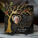 Custom Photo Memorial Tree Remembrance Decor - Personalized Stone With Stand