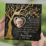 Custom Photo Memorial Tree Remembrance Decor - Personalized Stone With Stand