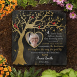 Custom Photo Memorial Tree Remembrance Decor - Personalized Stone With Stand