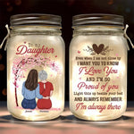 Custom Name Mother Daughter Gifts - Personalized Mason Jar Light