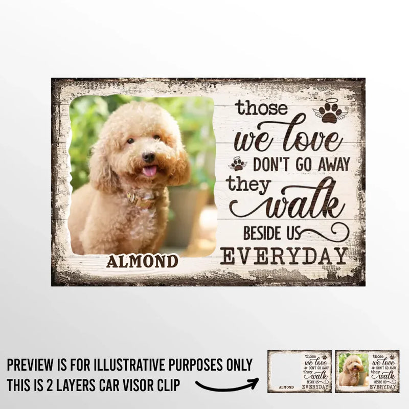 Custom Photo Silent Paws, Endless Love - Memorial Personalized Custom Car Visor Clip - Sympathy Gift For Pet Owners, Pet Lovers