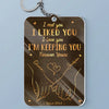 From Our First Kiss, Till Our Last Breath - Couple Personalized Custom Shaped Acrylic Keychain - Gift For Husband Wife, Anniversary