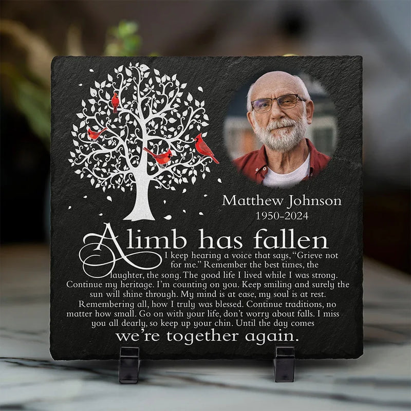 Custom Photo Remember The Best Times - Memorial Personalized Custom Square Shaped Memorial Stone - Sympathy Gift For Family Members