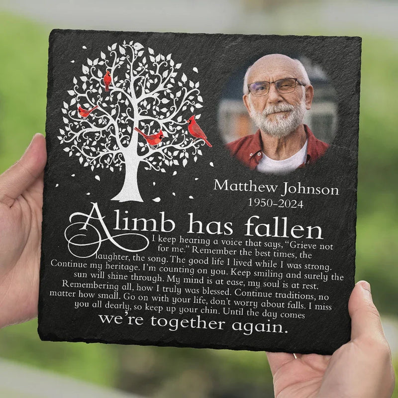 Custom Photo Remember The Best Times - Memorial Personalized Custom Square Shaped Memorial Stone - Sympathy Gift For Family Members