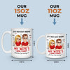 You Make My Heart Happy - Couple Personalized Custom Mug - Gift For Husband Wife, Anniversary