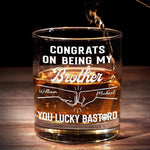 Custom Name Brother Gifts - Personalized Whiskey Glass
