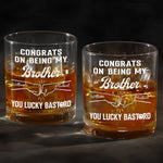 Custom Name Brother Gifts - Personalized Whiskey Glass