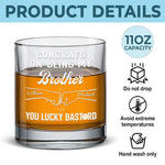 Custom Name Brother Gifts - Personalized Whiskey Glass