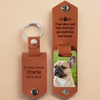 Custom Photo If Love Alone Could Have Saved You - Memorial Personalized Custom Engraved Leather Keychain - Sympathy Gift For Pet Owners, Pet Lovers