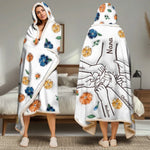 Custom Name Holding Hands Gifts for Family - Personalized Snuggle Blanket
