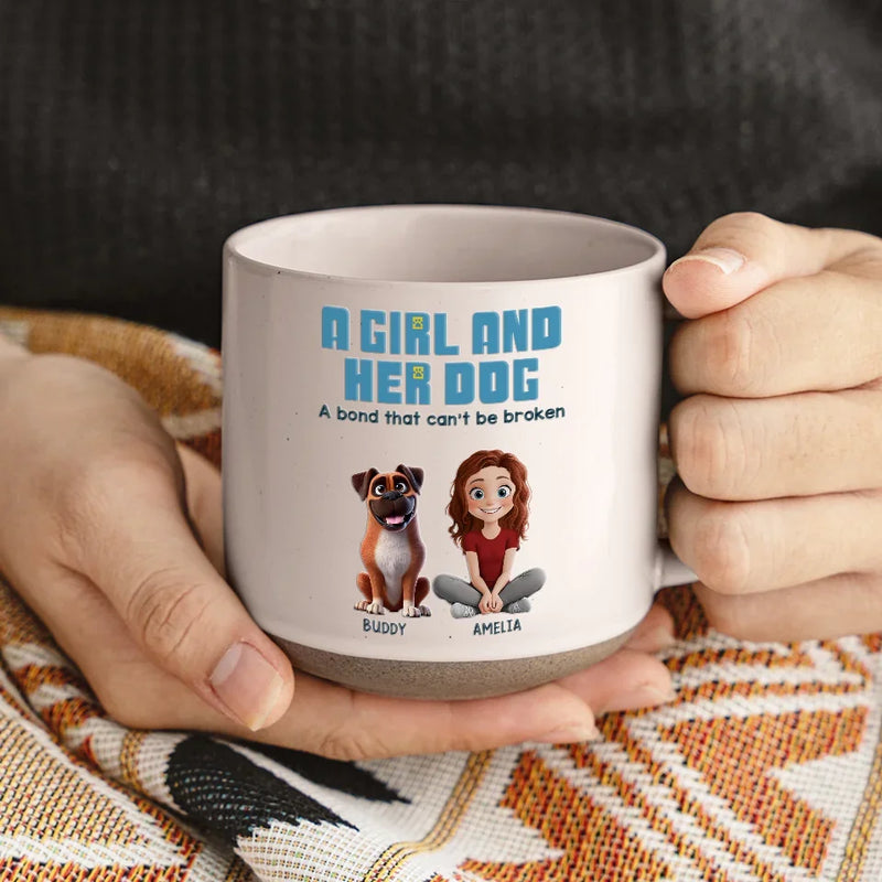 A Bond That Can't Be Broken - Dog Personalized Custom Printed Pottery Mug - Gift For Pet Owners, Pet Lovers