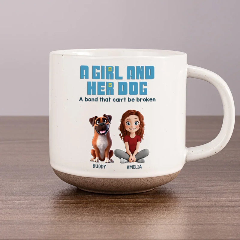 A Bond That Can't Be Broken - Dog Personalized Custom Printed Pottery Mug - Gift For Pet Owners, Pet Lovers
