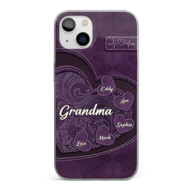 Grandma, Your Love Has Shaped Me In Lasting Ways - Family Personalized Custom Clear Phone Case - Gift For Mom, Grandma