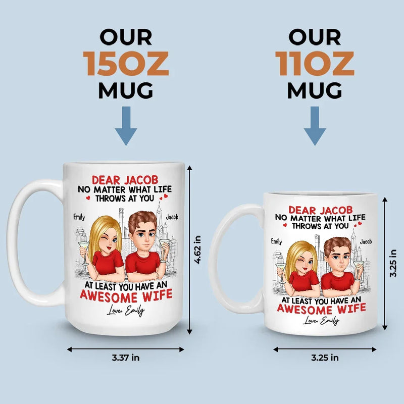 Custom Name Awesome Wife Gifts for Husband - Personalized Mugs