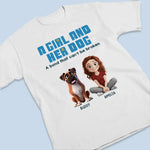 Custom Name Girl and Dog Gifts for Dog Lovers - Personalized Apparel