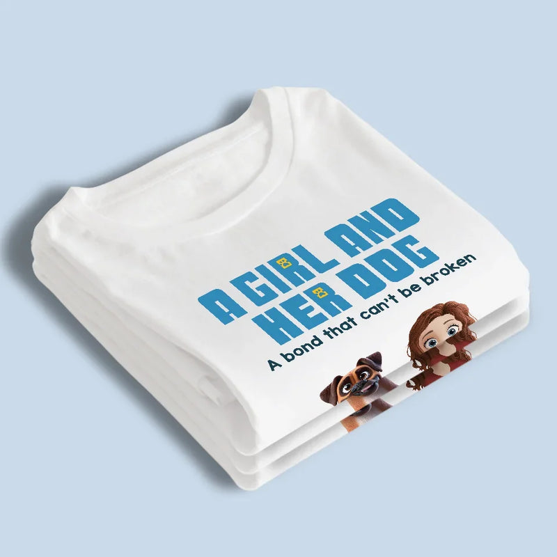 The Bond Between A Girl And Her Dogs Is Life’s Greatest Gift - Dog Personalized Custom Unisex T-shirt, Premium T-shirt, Hoodie - Gift For Pet Owners, Pet Lovers