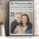 Custom Photo Funny Anniversary Gifts for Husband - Personalized Poster