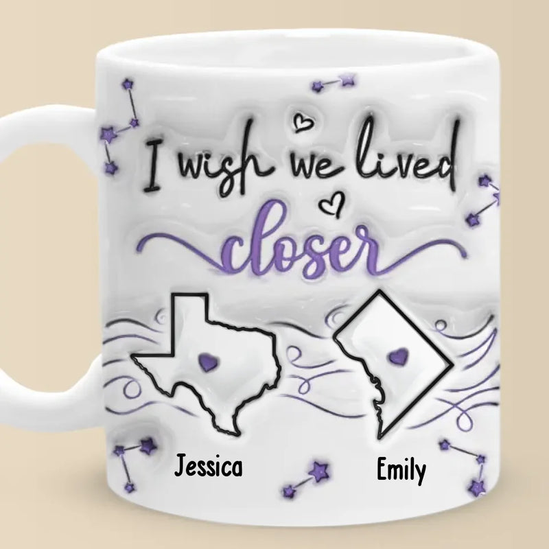 Custom Name Long Distance Friend Gifts - Personalized Mugs