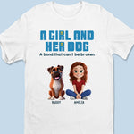 Custom Name Girl and Dog Gifts for Dog Lovers - Personalized Apparel
