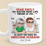 Custom Name Awesome Wife Gifts for Husband - Personalized Mugs