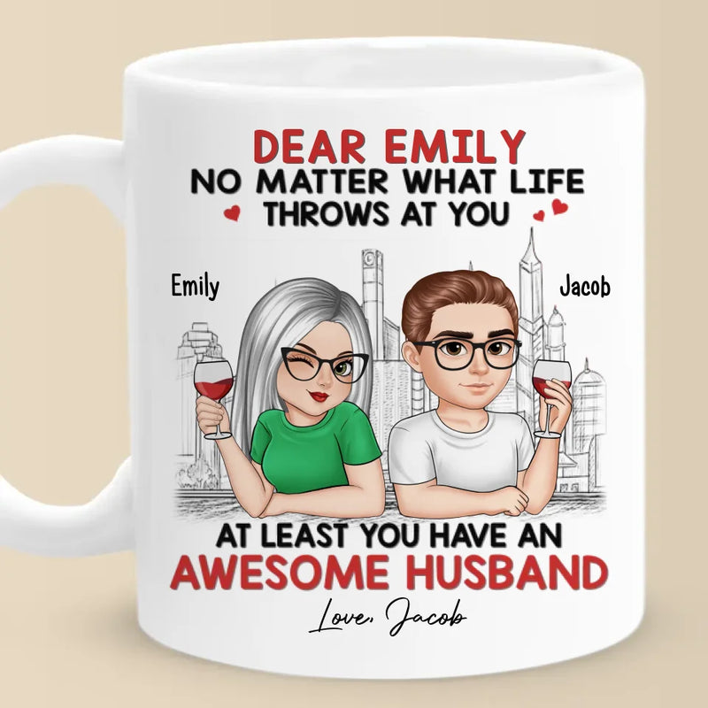 Custom Name Awesome Wife Gifts for Husband - Personalized Mugs
