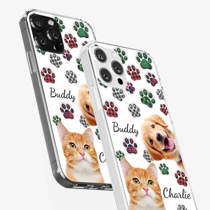Custom Photo My Best Friend Has Four Paws - Dog & Cat Personalized Custom 3D Inflated Effect Printed Clear Phone Case - Gift For Pet Owners, Pet Lovers