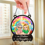 Custom Name Mother Daughter Gifts - Personalized Suncatcher Ornament
