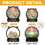 Custom Name Mother Daughter Gifts - Personalized Suncatcher Ornament
