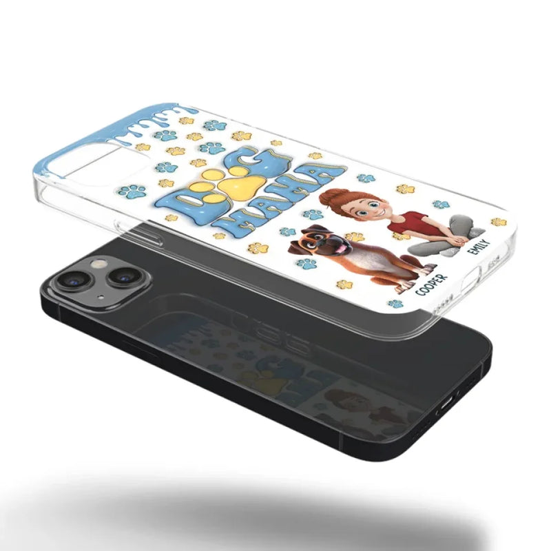 Custom Name Dog Mama Gifts for Dog Lovers - Personalized Phone Case