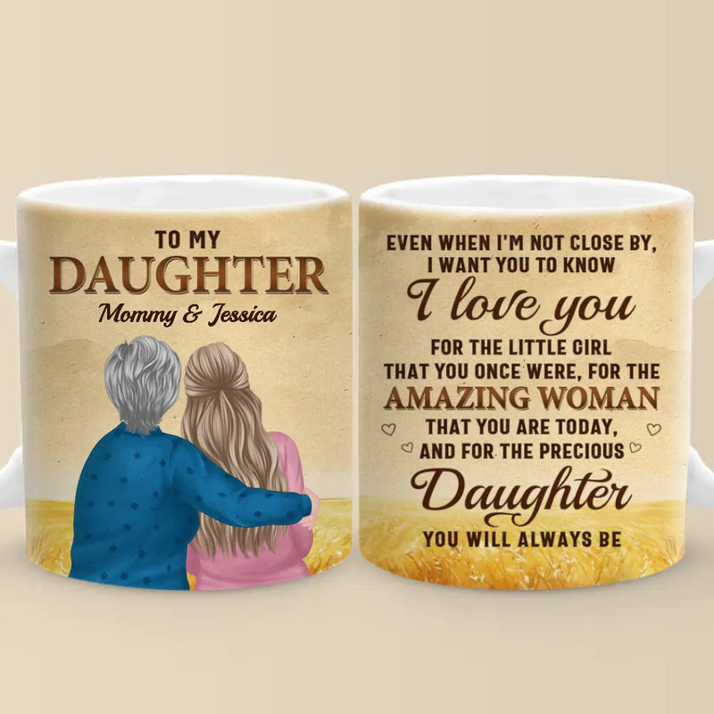 Forever My Precious Daughter - Family Personalized Custom Mug - Gift For Mom, Daughter