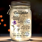 Custom Name Daughter Gifts from Mom - Personalized Mason Jar Light