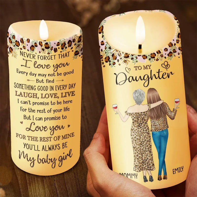 Find Something Good In Every Day - Family Personalized Custom LED Candle - Gift For Mom, Daughter