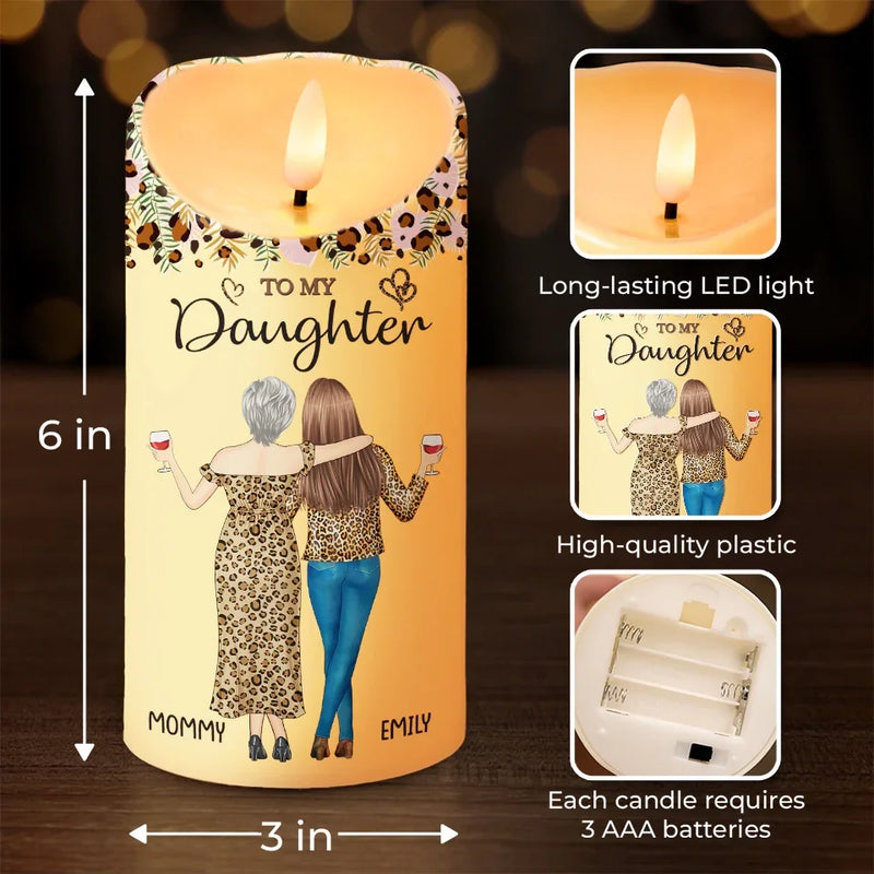 Find Something Good In Every Day - Family Personalized Custom LED Candle - Gift For Mom, Daughter