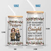We Go Together Like Trouble And Fun - Bestie Personalized Custom Glass Cup, Iced Coffee Cup - Gift For Best Friends, BFF, Sisters