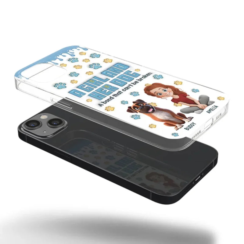 A Bond That Can't Be Broken - Dog Personalized Custom 3D Inflated Effect Printed Clear Phone Case - Gift For Pet Owners, Pet Lovers